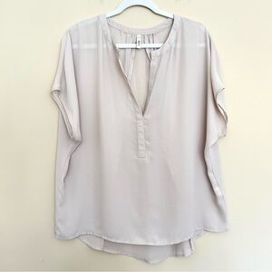 Elan Women’s Cream V-Neck Relaxed Dolman Blouse